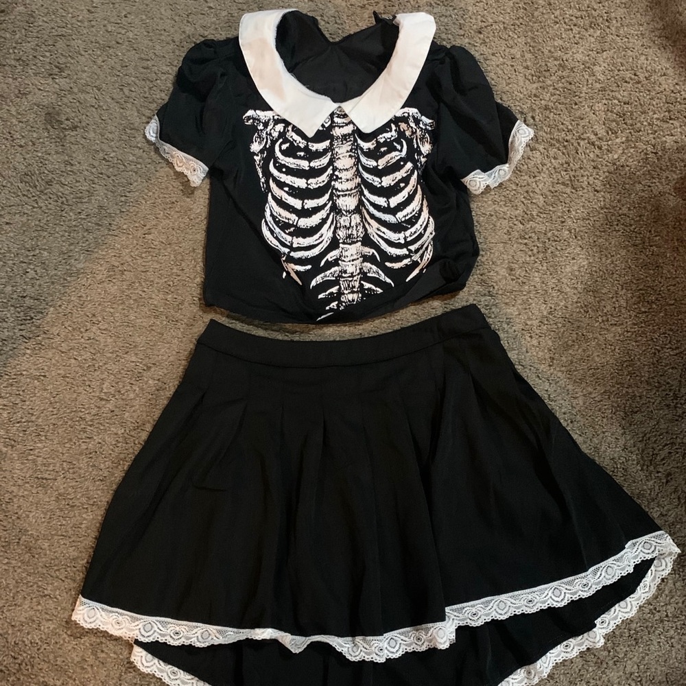 NWT DollsKill skeleton girl scout zombie costume